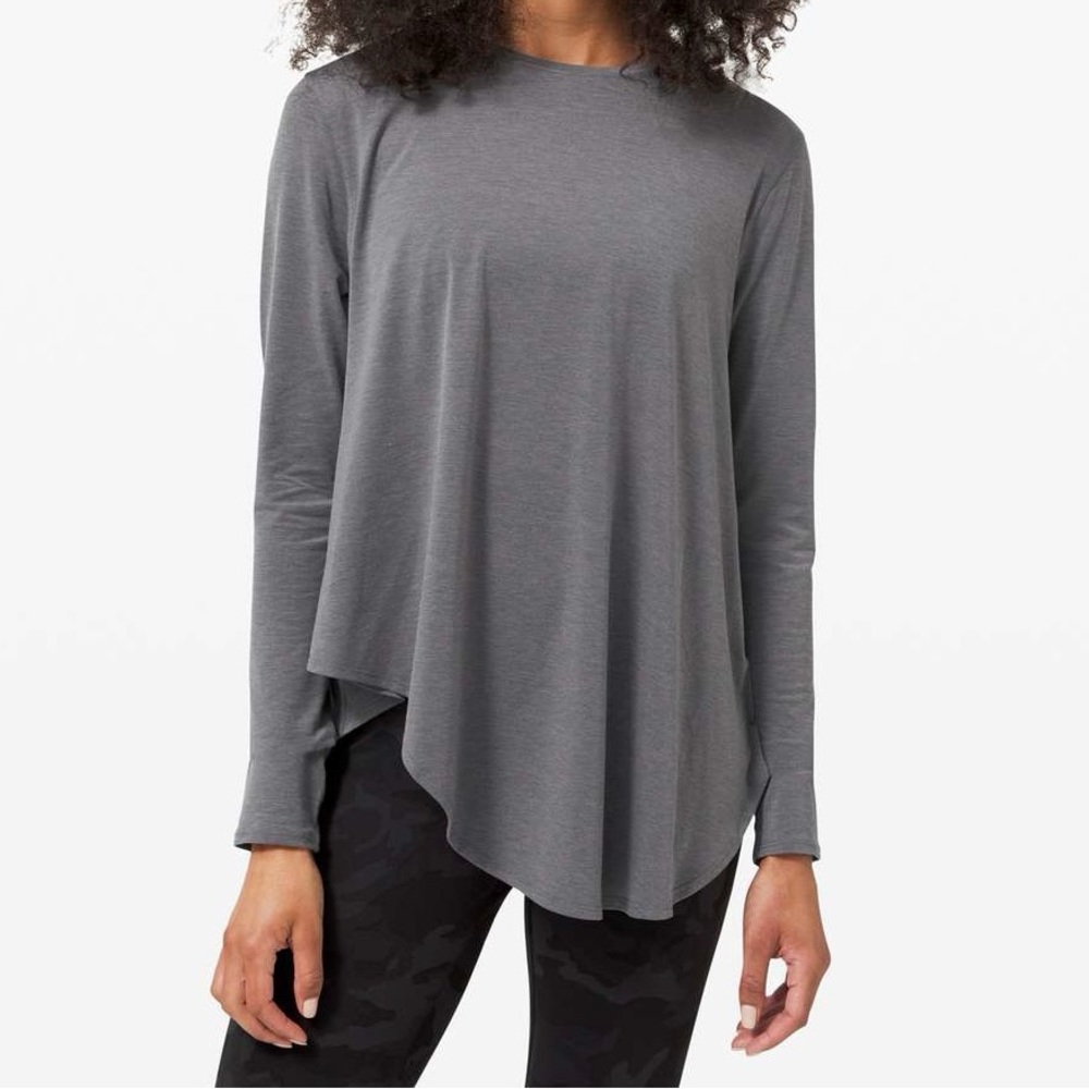 Lululemon Lifted Balance Long Sleeve Top – Dark Gray | Size 4 | NWT